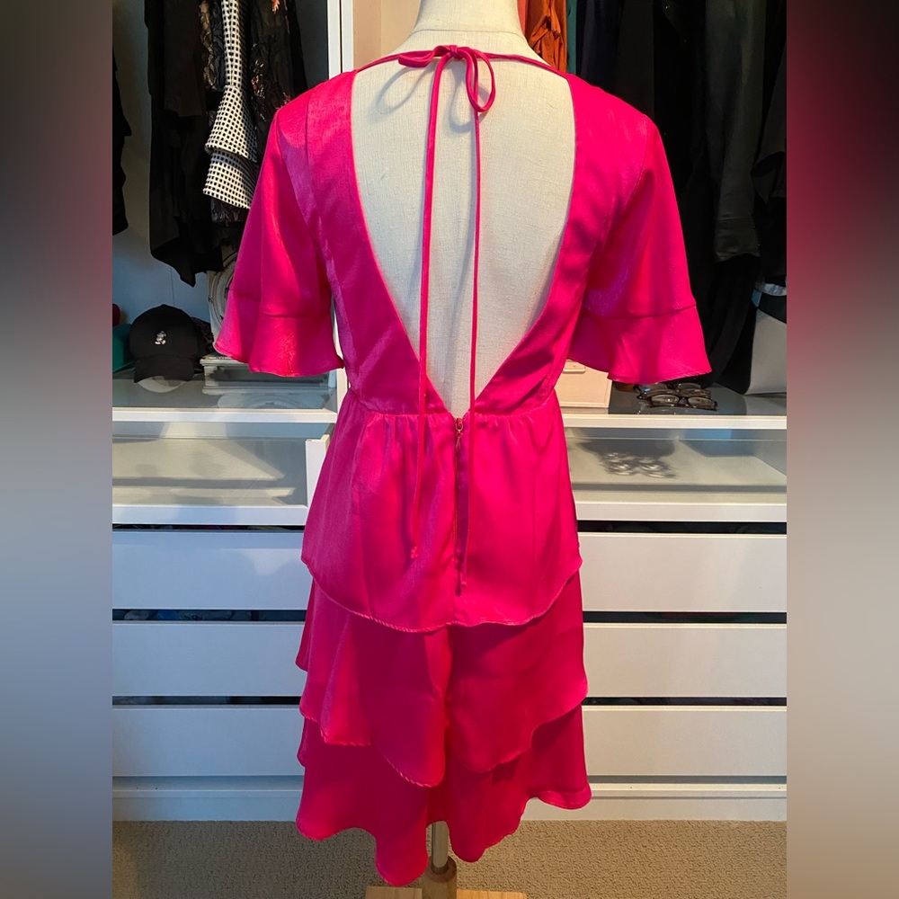 Show Me Your MuMu Pink Open Back Mini Dress Size S